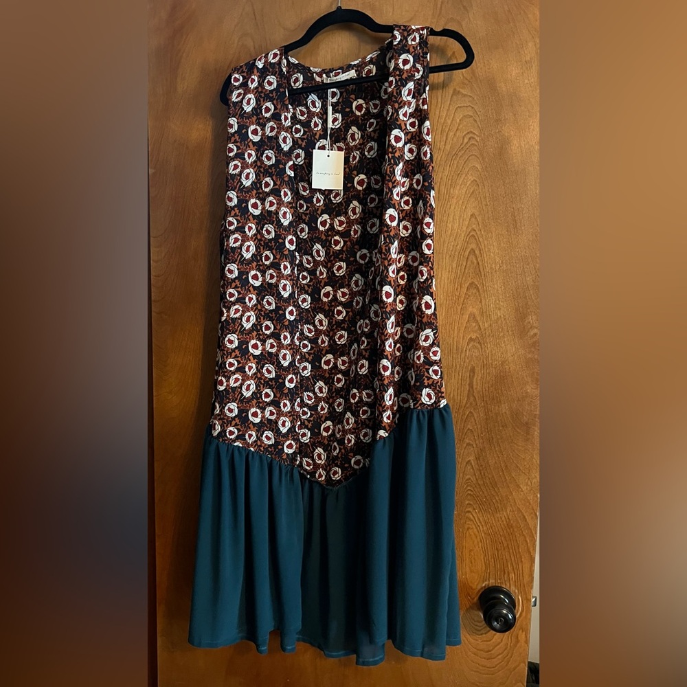 Do Everything in Love Floral and Teal Vest